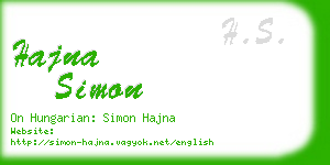 hajna simon business card